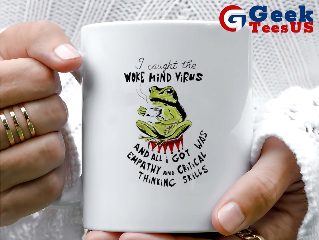Frog I caught the woke mind virus shirt