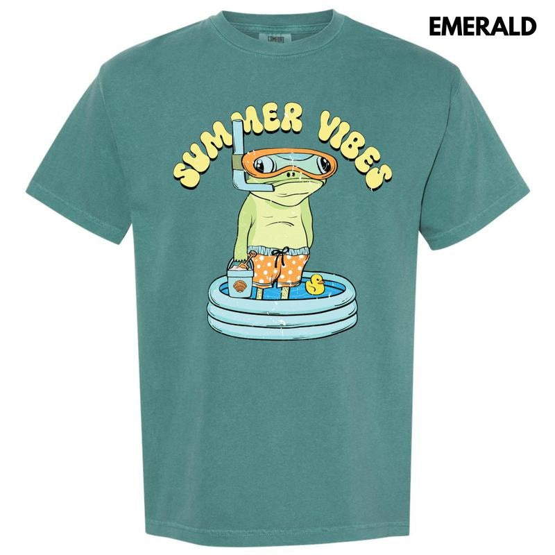 Frog Summer Vibes Comfort Colors T-Shirt Hoodie, Sweatshirt | HypeDripTees.com