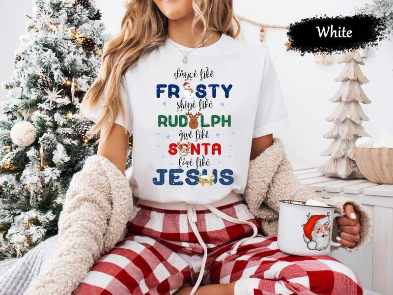 Frosty Shine Like Rudolph Reindeer Christmas  Sweatshirt, Rudolph Xmas Shirt, Christmas Movie Shirt, Holiday Family...