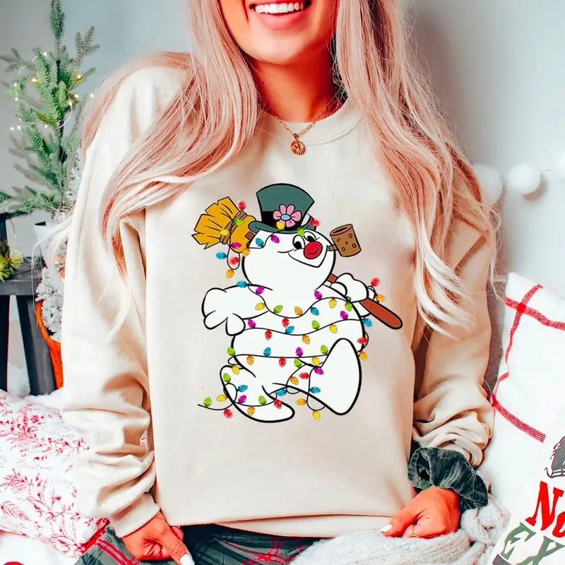 Frosty Snowman Christmas Sweatshirt, Merry Christmas Tee, Frosty Sweatshirt, Snowman Frosty Shirt, Cute Christmas...