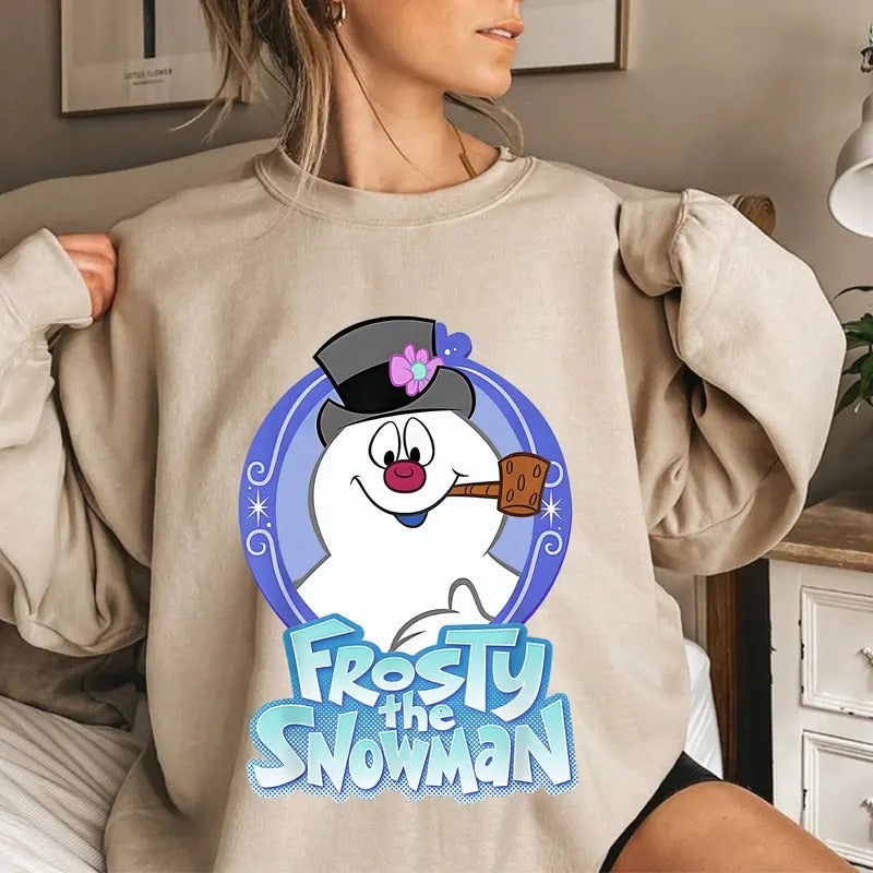 Frosty Xmas Shirt, Merry Christmas Sweatshirt, Funny Frosty Shirt, Xmas Holiday Tee Shirt, Cartoon Movie Sweatshirt,...