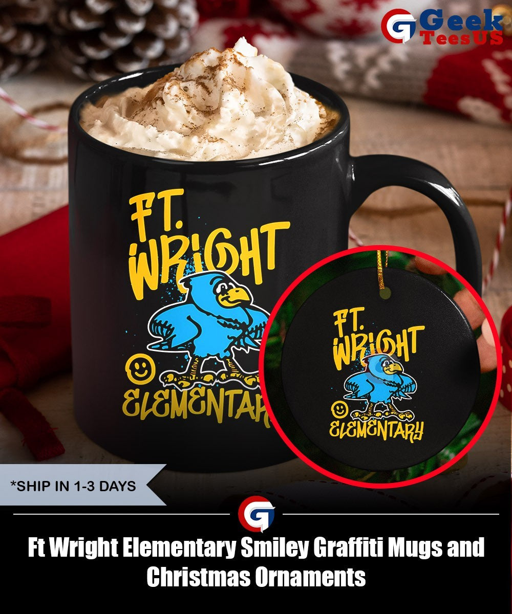 Ft Wright Elementary Smiley Graffiti shirt