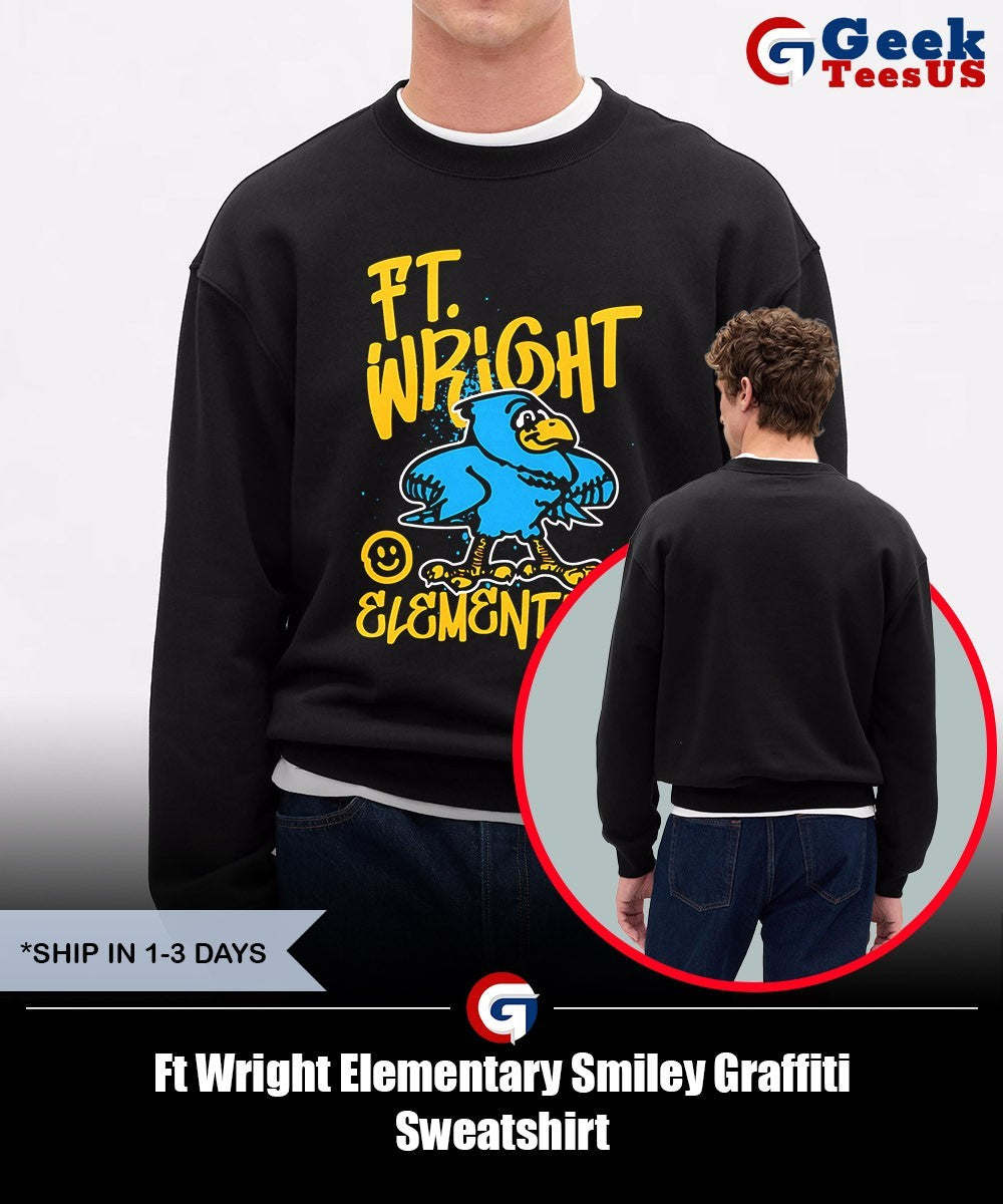 Ft Wright Elementary Smiley Graffiti shirt