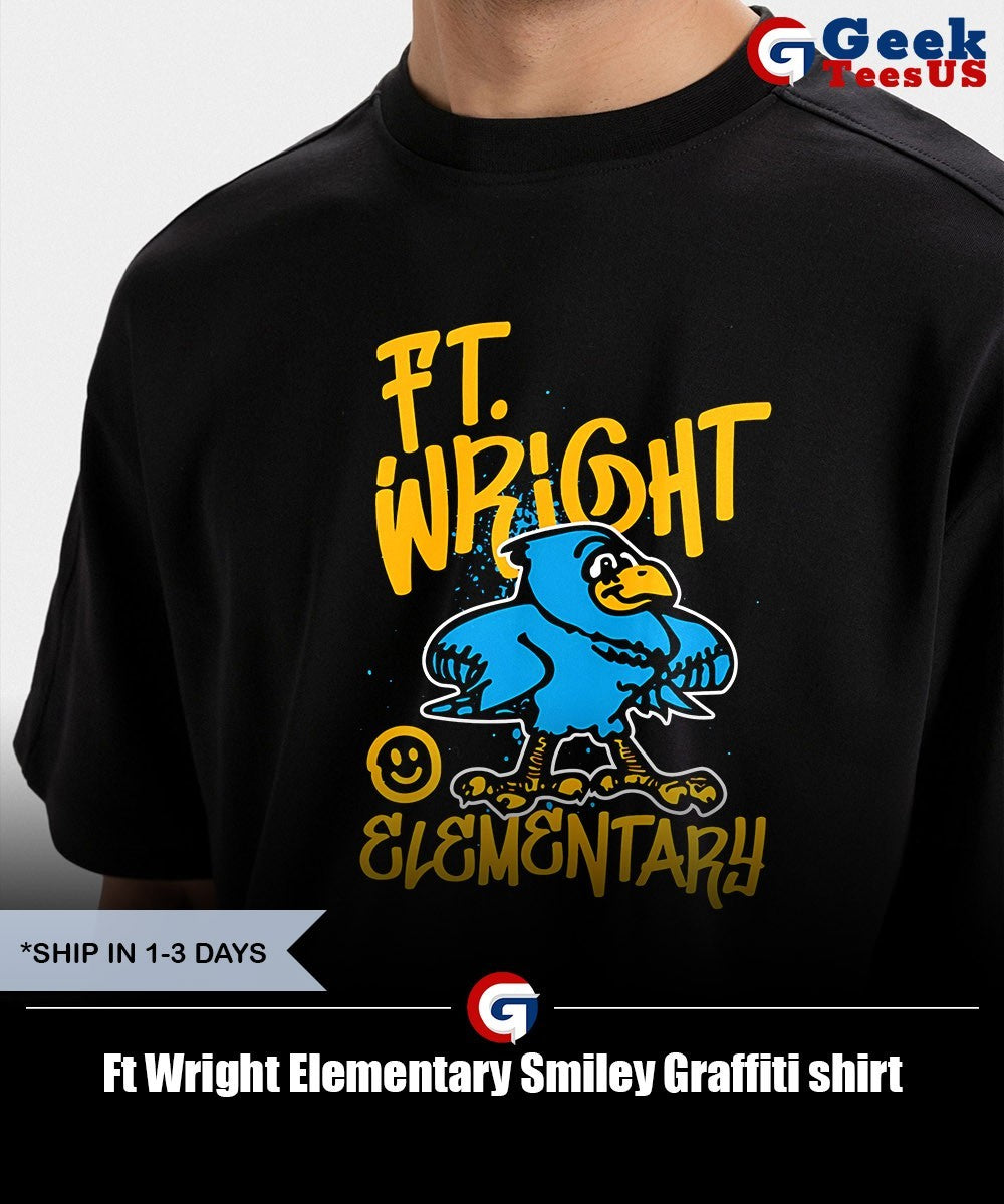 Ft Wright Elementary Smiley Graffiti shirt