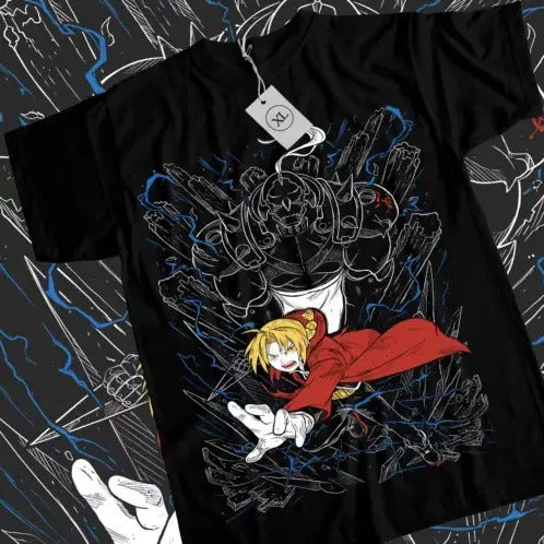 Fullmetal Alchemist T-Shirt Brotherhood Alphonse Elric Anime Black Tee All Size Hoodie, Sweatshirt | HypeDripTees.com