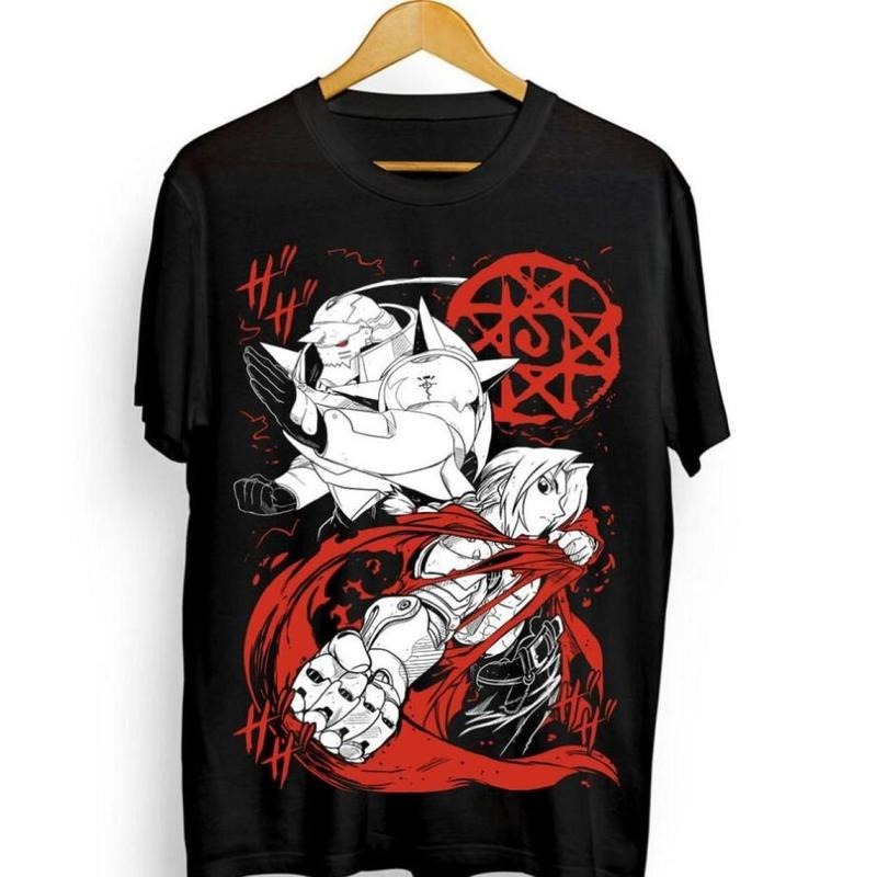 Fullmetal Alchemist T-Shirt Brotherhood Alphonse Elric Black Shirt Tee All Size, Trendy Looks, Stay Ahead of the Curve,...