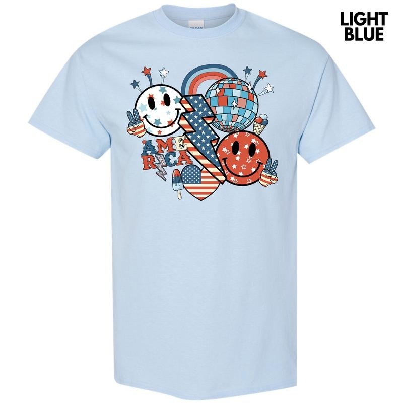 Fun America Collage Gildan Short Sleeve T-Shirt 'NLB' Hoodie, Sweatshirt | HypeDripTees.com