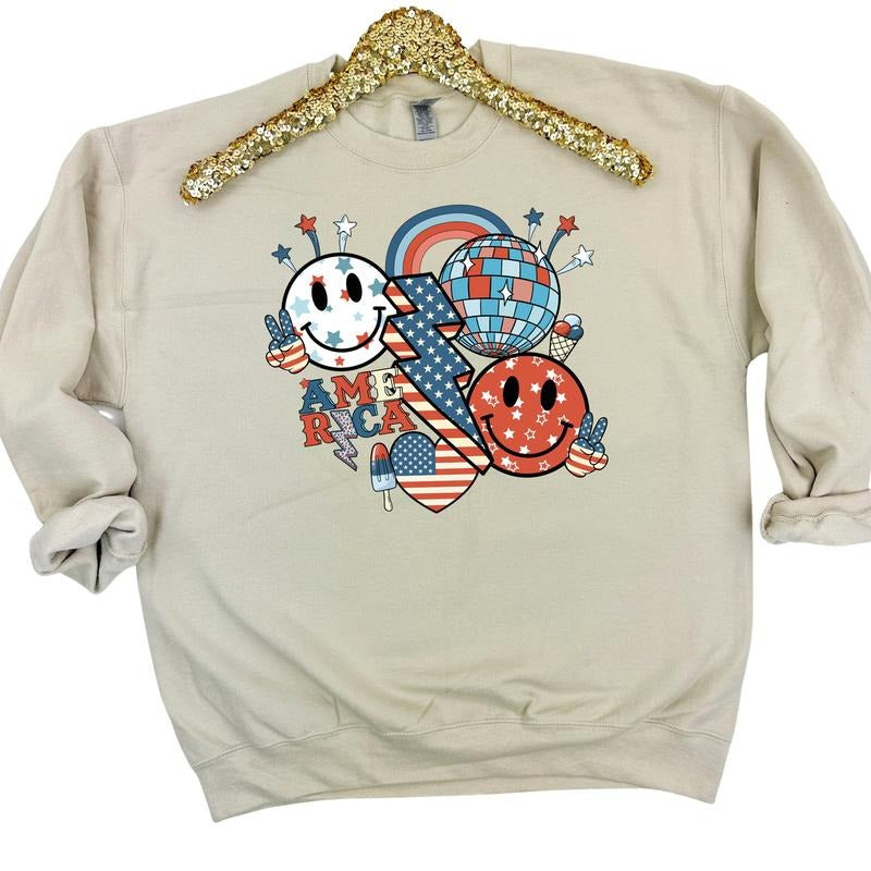 Fun America Collage Sweatshirt 'NLB' T-Shirts, Hoodie | HypeDripTees.com