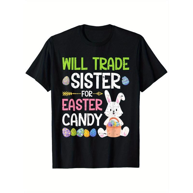 Fun Easter 'Will Trade Sister for Candy' 100% Cotton T-Shirt