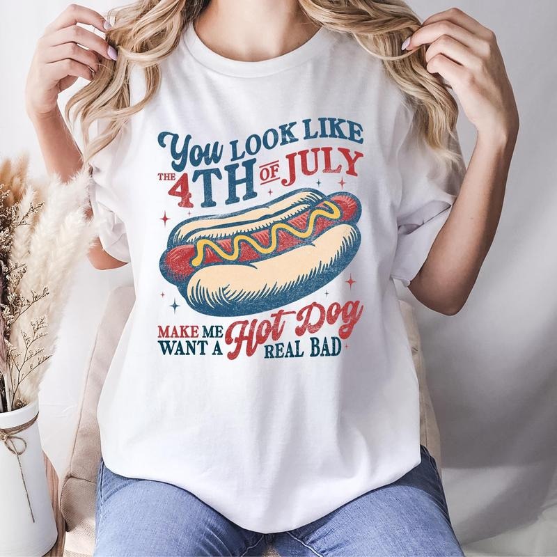 Funny 4th July Shirt You Like 4th July Hot Dog Patriotic USA Retro T-Shirts, Hoodie, Sweatshirt