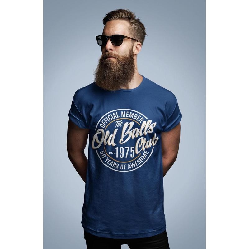 Funny 50th Birthday Shirt, Old Balls Fiftieth Mens Birthday Tee, 50 And Awesome Shirt, Dad Shirt For 50th Adult Birthday...