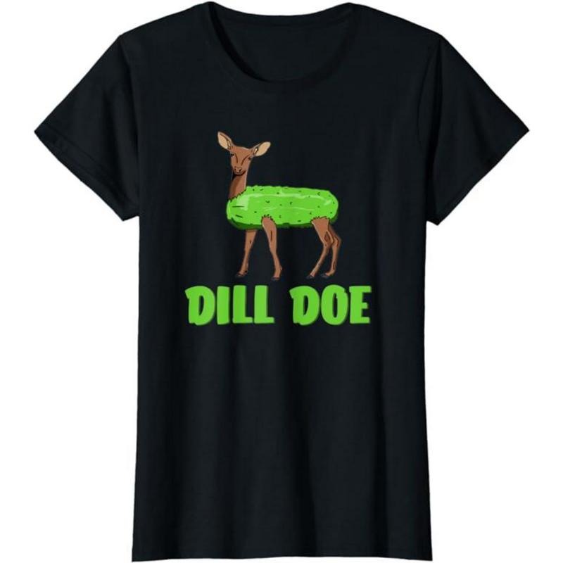Funny Adult Humor Shirts For Women, Dill Doe Funny Adult Humor Funny Nature Deer Redneck T-Shirt Womenswear Casual Cotton...