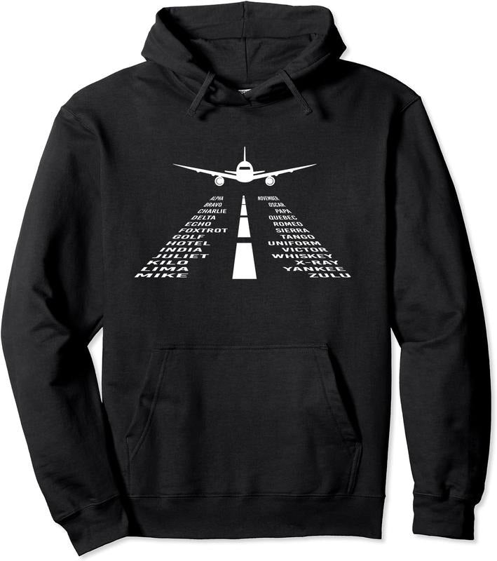 Funny Airplane Aviation Alphabet Plane Pilot Gift For Men Hoodie | Unisex Hooded Sweatshirt | FAST SHIPPING T-Shirts