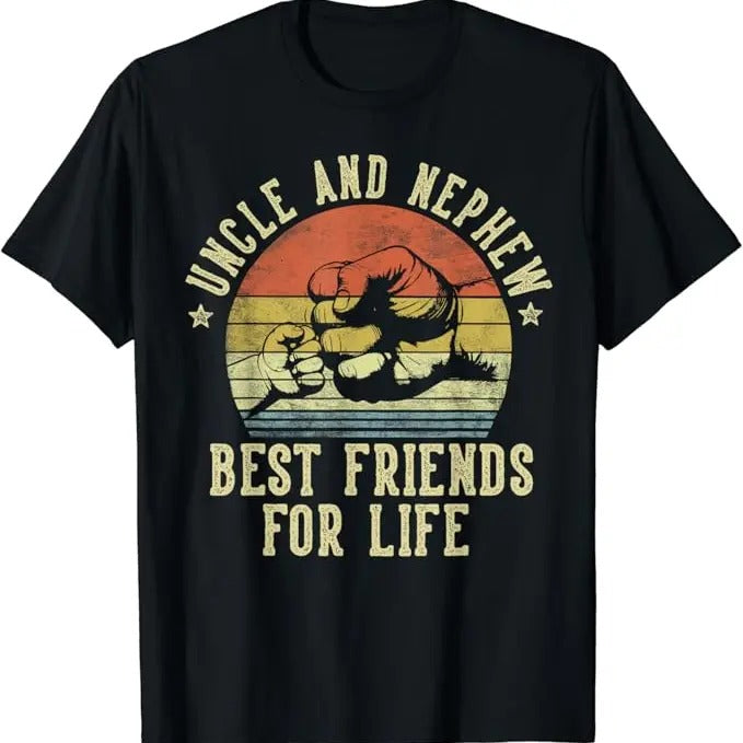 Funny Best Friend Shirts, Gift For Best Friend, Uncle and Nephew Best Friends for Life Funny Uncle T-Shirt Menswear Top...