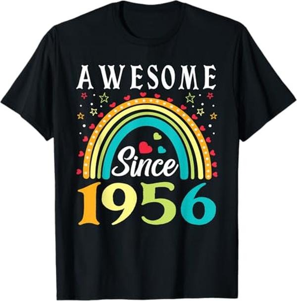 Funny Birthday Shirts, Awesome Since 1956 67th Birthday T-Shirt - Menswear Top Hoodie, Sweatshirt | HypeDripTees.com