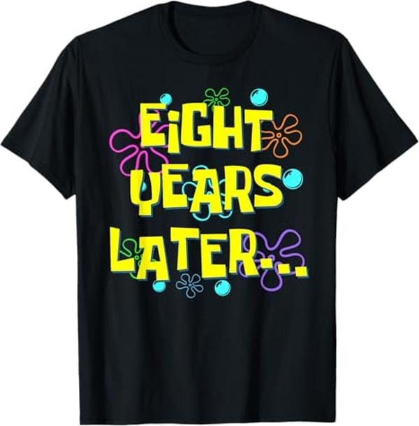 Funny Birthday Shirts, Eight Years Later 8th Birthday Party 8 Year Old Funny Meme T-Shirt - Menswear Top meme t-shirt...