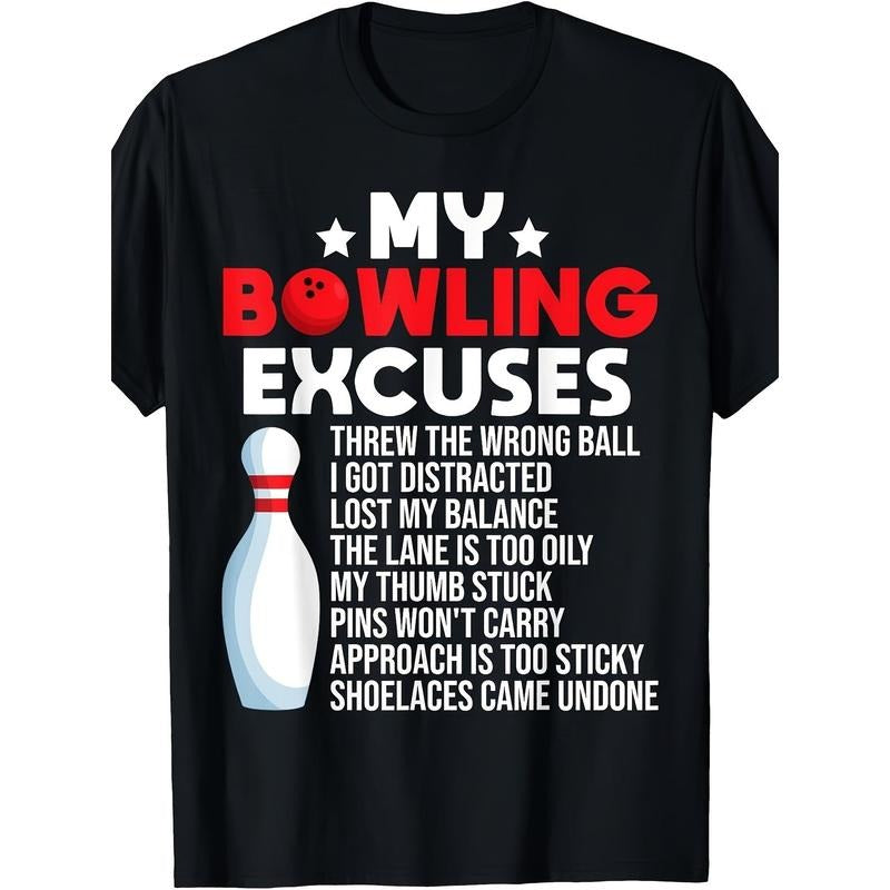 Funny Bowling Excuses For Bowler T-Shirt Made in USA Hoodie, Sweatshirt | HypeDripTees.com
