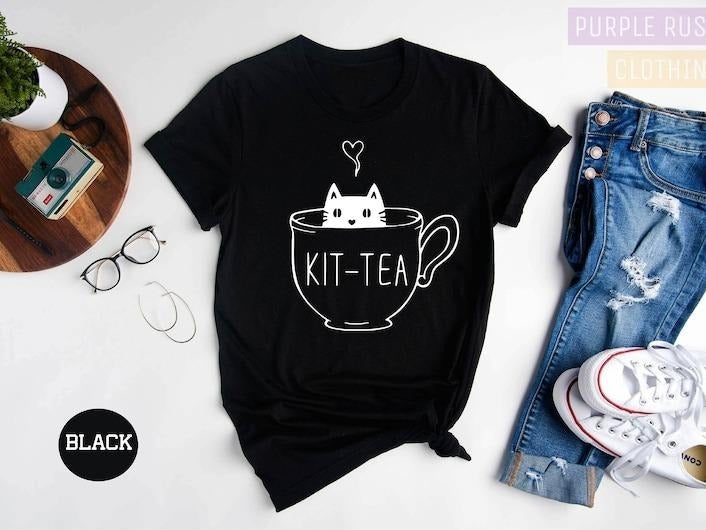 Funny Cat Shirt, Tea Shirt, Funny T-Shirt, Mom Shirt, Cat Mom T-Shirt, Kitten Shirt, Funny Women Shirt, Sarcastic Shirt...