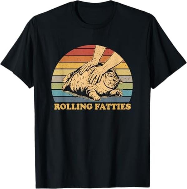 Funny Cat Shirts, Cat Rolling Fatties Funny T-Shirt - Menswear Top Hoodie, Sweatshirt | HypeDripTees.com