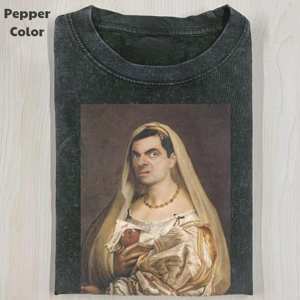Funny Character Vintage Graphic Tee, Mona Mr. Bean T-Shirt, Unisex Meme Cringe Funny Shirt, Menswear Womenswear...