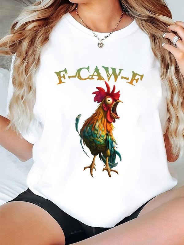 Funny Chicken Shirt, F-Caw-F T Shirt, Trendy Black Chicken Shirt Hoodie, Sweatshirt | HypeDripTees.com