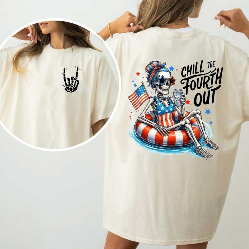 Funny Chill The 4th Out Shirt, Retro Fourth Of July Shirt, Family Matching Unisex Tee, Custom Be.er Option Shirt Hoodie,...