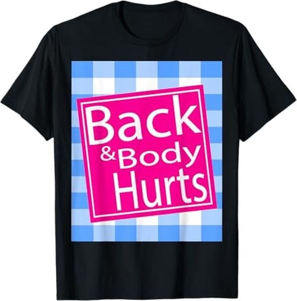 Funny Christmas Shirts, Funny Body & Back Hurts Xmas Thanksgiving Halloween T-Shirt