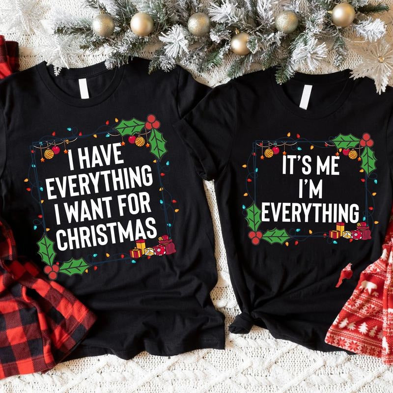 Funny Couple Christmas Shirts, Christmas Matching T-shirt, His & Hers Christmas Gift, Matching Couples Shirt Hoodie,...