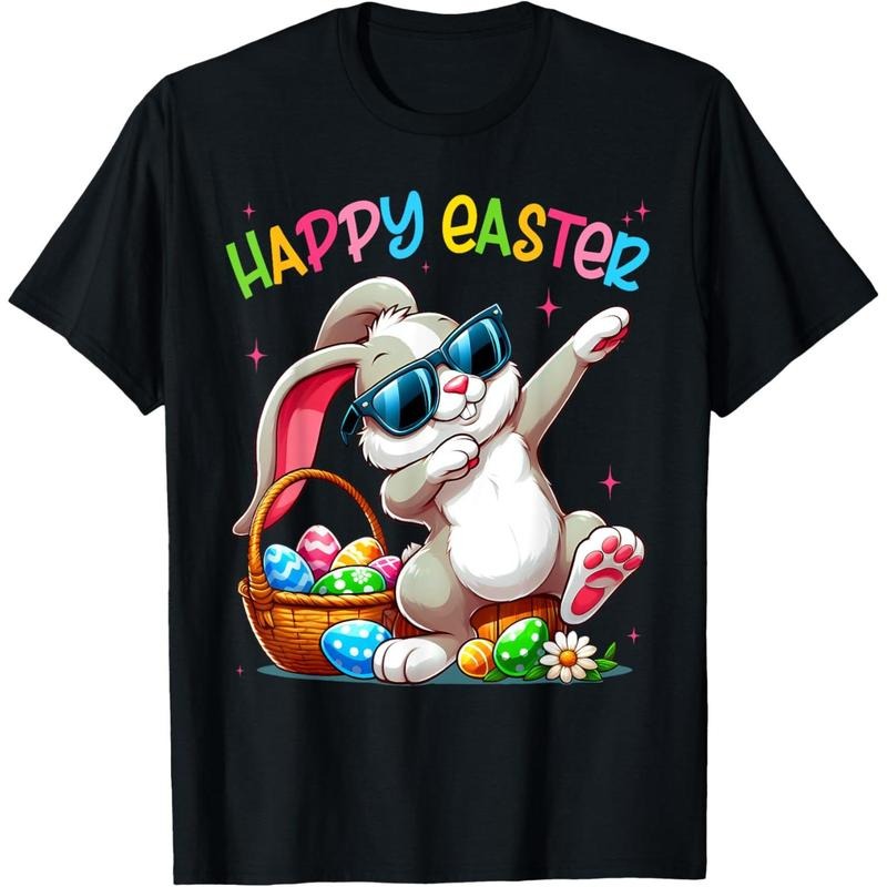 Funny Dabbing Bunny Easter Happy Easter Adult T-Shirt Hoodie, Sweatshirt | HypeDripTees.com