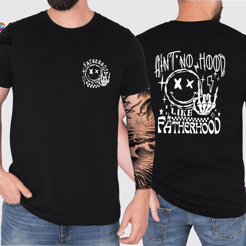 Funny Dad Shirt, AinT No Hood Like Fatherhood Shirt, Rock And Roll Dad Shirt, Fathers Day Shirt, Gift For Fathers Day,...