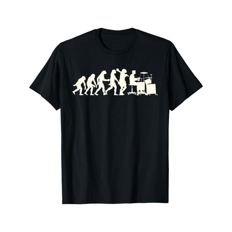 Funny Drummer Gifts Drumming Drums Evolution T-Shirt Made in USA Hoodie, Sweatshirt | HypeDripTees.com