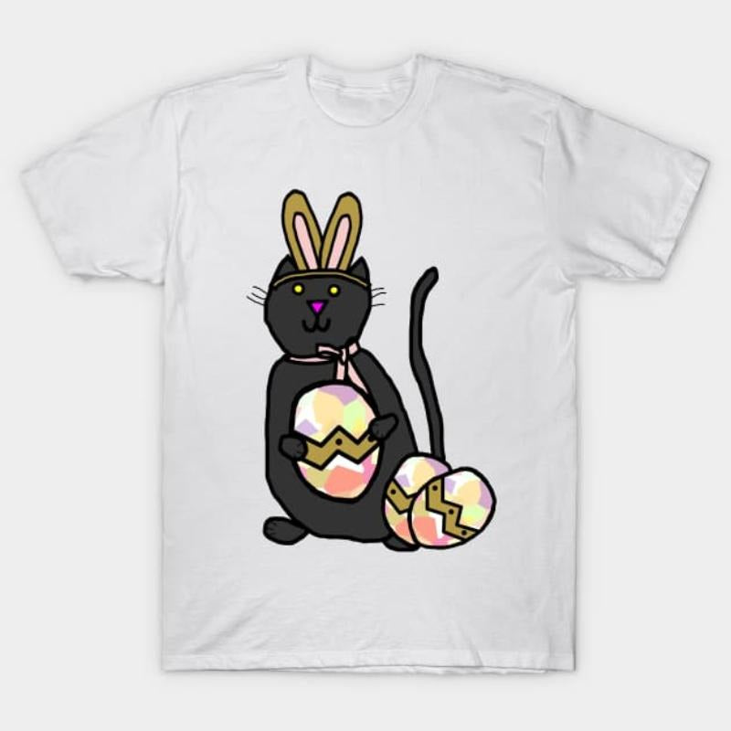 Funny Easter Bunny Ears Cat T-Shirt Hoodie, Sweatshirt | HypeDripTees.com