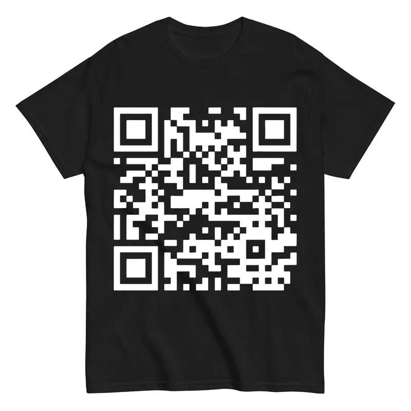 Funny FU QR Code Men's T-Shirt,Cotton T-Shirt, Perfect Tee Hoodie, Sweatshirt | HypeDripTees.com