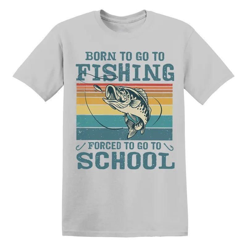 Funny Fishing Bass Fish Fisherman Kids Born To Go Fishing T-Shirt Hoodie, Sweatshirt | HypeDripTees.com