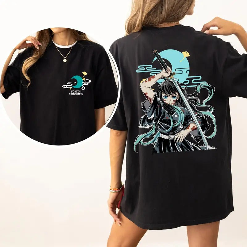 Funny Fog Breathing DM Hashira Characters Tshirt Crewneck Hoodie Comfort Cotton Sweatshirt | HypeDripTees.com