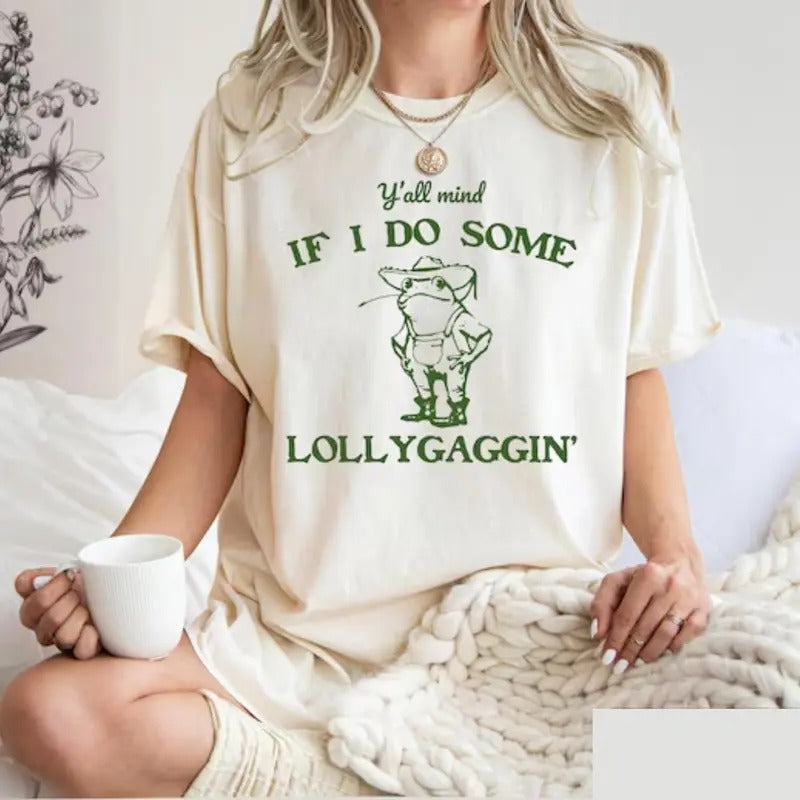 Funny Frog Shirt, Meme Shirt, Cowboy Frog Shirt, Funny Western Shirt, Meme Graphic Tees,90s Graphic Shirt Cotton Printed...