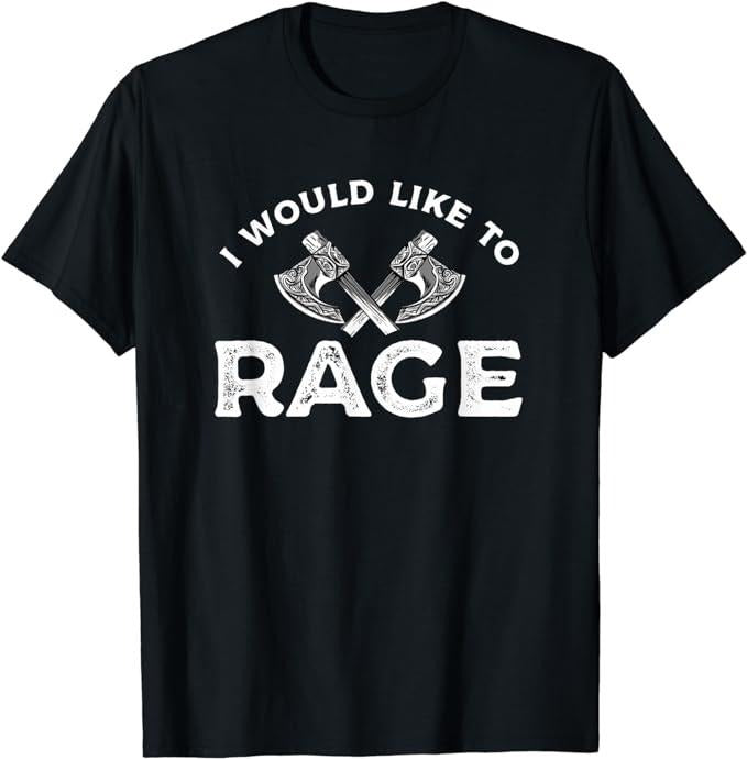 Funny Gamer Shirts, Special Gifts For Gamers, I Would Like To Rage Funny RPG Gift For A Gamer T-Shirt Menswear Top Casual...