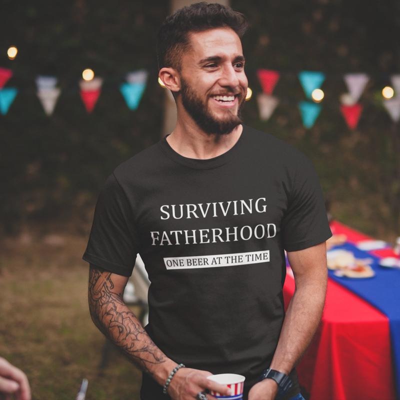 Funny Gifts For Dad, Fathers Day Gift For Father T Shirt, Gifts For Dad, Humor Shirts For Men, Best Dad Gifts, Surviving...