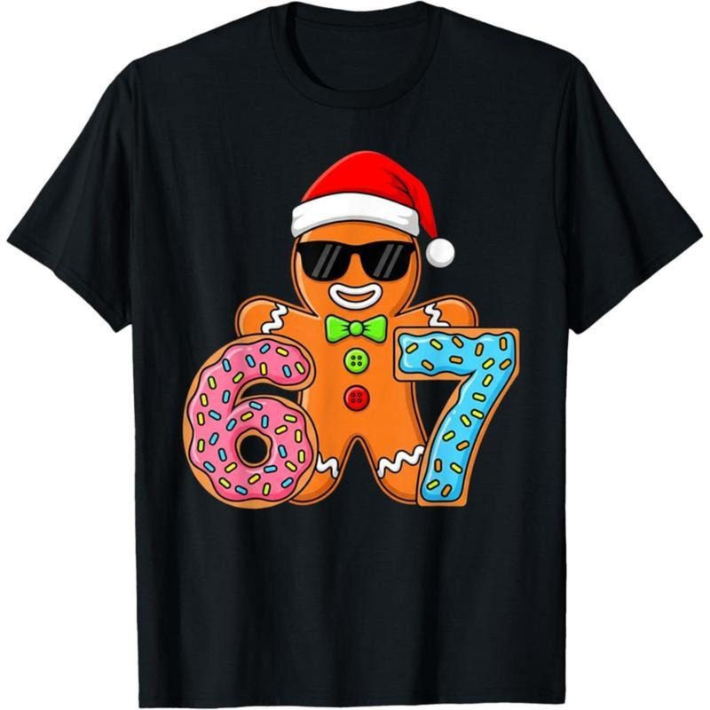 Funny Gingerbread Six Seven 67 Ice Cream Drip Christmas men women T-Shirt Hoodie, Sweatshirt | HypeDripTees.com