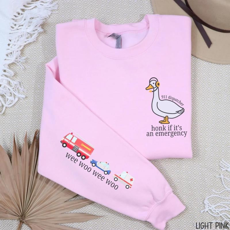 Funny Goose 911 Dispatcher Sweatshirt, Emergency Operator Gift, Silly Goose Nurse Shirt, 911 Dispatcher Crewneck Sweater,...