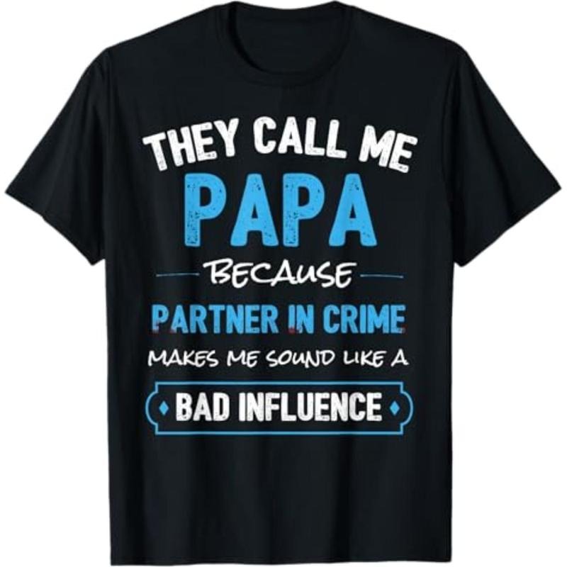 Funny Grandpa Papa Partner In Crime Dad T-Shirt Menswear Top Hoodie, Sweatshirt | HypeDripTees.com