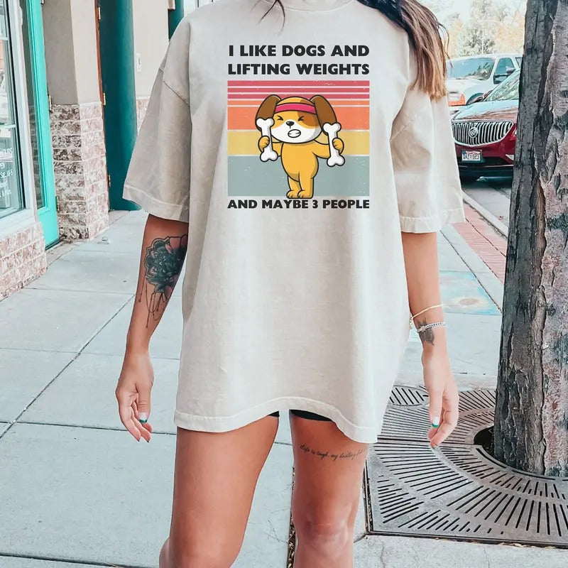 Funny Gym T Shirt Weight Lifting Gift Retro Dog Shirt For Gym Rat Vintage Dog Gym Gift For Her Gym Clothes For Dog Lover...