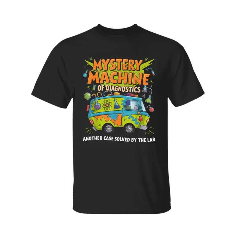 Funny Lab Week 2025 Retro Mystery Machine Of Diagnostics T-Shirt , Movie Shirt, Scooby Doo Shirt, Graphic Tee, Ladies...