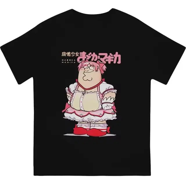Funny Magical Girl Classic Men Vintage Graphic T-Shirt Women Puella Magi Madoka Magica Anime Tops Tee Shirt Birthday...