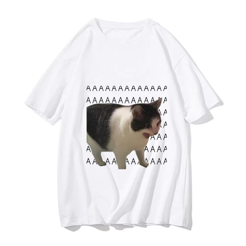 Funny Meme Sad Crying Cat Printed Women Men Casual T-Shirt Summer Harajuku TShirts Casual Fashion Tees Clothes Short...