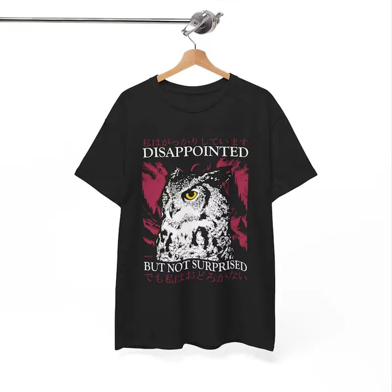 Funny Meme Shirt, Disappointed But Not Suprised Japanese Horror Shirt, Retro Japanese Graphic Tee, Quirky And Humorous...