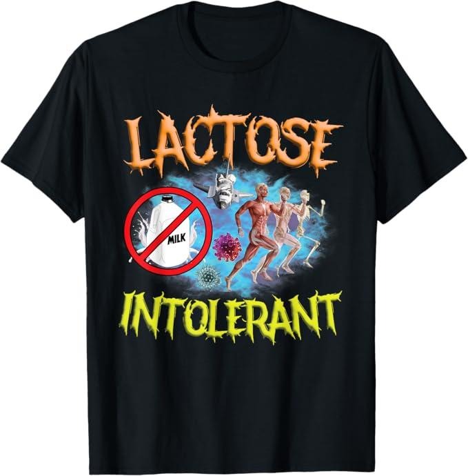 Funny Meme Shirts For Men, Lactose Intolerant Ironic Sarcastic Funny Humor Cringe Meme T-Shirt Menswear Top Hoodie,...