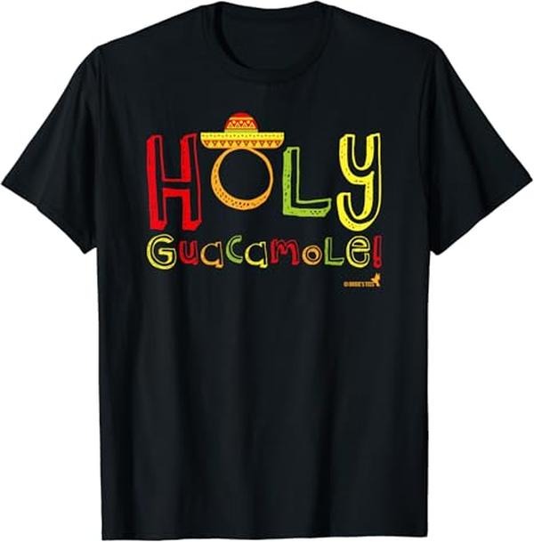 Funny Mexican Shirts, Holy Guacamole Funny Guacamole T-Shirt for Mexican Food Lover Menswear Top Casual Classic Hoodie,...