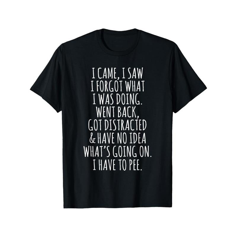[Funny Senior Citizen Tee] Funny T-Shirt - I Came I Saw I Forgot What I Was Doing