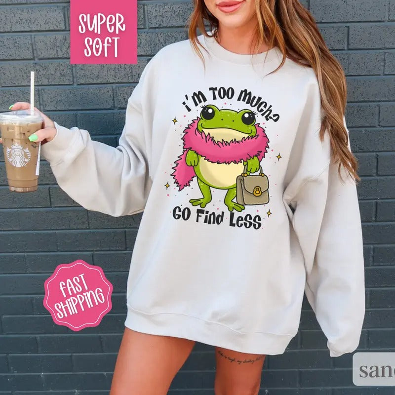 Funny Women's Sweatshirt, Funny Sweater, Gift for Her, Womenswear Crewneck Oversized Shirt, Gift for Girlfriend Collar...